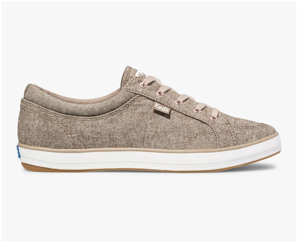 Tenis Keds Mujer Grises - Center Brushed Denim - 1907-EOKFZ